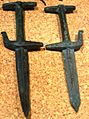 gamma-shaped hilt daggers from Su Benatzu, Santadi. National Archaeological Museum, Cagliari