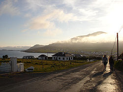 The road to Dooagh, the westernmost village on Achill Island