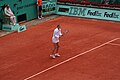 Dinara Safina à l'échauffement à Roland-Garros.