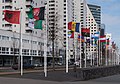Rotterdam, the countries flags of all nationalities residing in the Netherlands (in alphabetical order in English)
