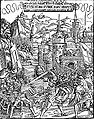 Bataille contre les rustauds en 1526, dans le prolongement de la guerre des paysans allemands (1524-1526).