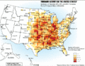 龙卷风走廊（Tornado Alley）：美国国内龙卷风活动的分布情况