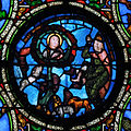 Vitral de la basílica de Saint-Denis, siglo XII, Gótico inicial.