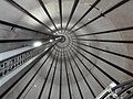 Image 67Inside view of a wind turbine tower, showing the tendon cables (from Wind turbine)