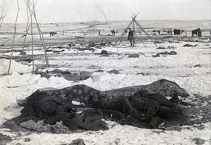 Aftermath of the Wounded Knee Massacre, by Trager & Kuhn (edited by Durova)