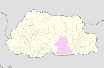 Location of Ngangla Gewog