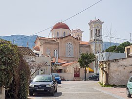 A street and the Cathedral of Saint Demetrius
