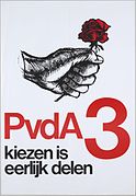 Dutch Labour Party 1974 municipal elections campaign poster