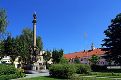 Town square with the Marian column