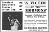 Ad for A Victim Of The Mormons, appearing in The Moving Picture World trade paper (10 February 1912)