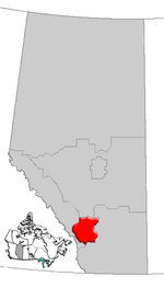 Região de Calgary na província de Alberta