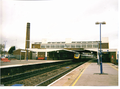 A picture of Banbury station. The picture is date stamped. A CrossCountry train has just arived.