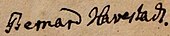 signature de Bernhard Havestadt