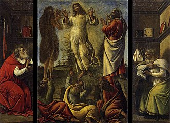 Sandro Botticelli: Verklärung Christi mit St. Hieronymus und St. Augustinus