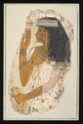 Painting of Lady Tjepu, New Kingdom Dynasty 18, Reign of Amunhotep III, c. 1390–1352 BCE, from tomb no. 181 at Thebes, 65.197