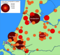 Centres urbains de la Randstad (2017).