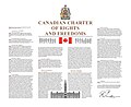 Image 48A copy of the Canadian Charter of Rights and Freedoms (from Culture of Canada)
