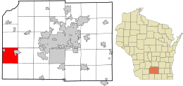 Location in Dane County and the state of Wisconsin.