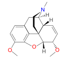 Chemical structure of dimethylmorphine.