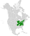 Aire de répartition du Dard barré