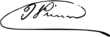 Signature de Juan Prim