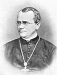 Gregor Mendel, titelplansch från "Mendel's principles of heredity: A Defence".