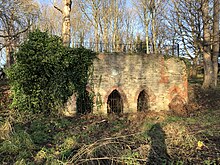 Picture of the 18th century grotto in Coutlhard Park.