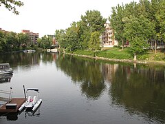 Rivage de l'île Paton, vu de l'île Du Tremblay