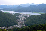 Vista della città dal monte Daishi