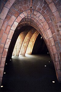 Catenary[28] arches under the roof of Gaudí's Casa Milà, Barcelona, Spain.