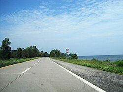 View of Lake Ontario from the Lake Ontario State Parkway in Kendall