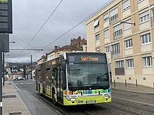 Mercedes Benz Citaro C2 n°296, sur la ligne 10 du réseau STAS direction Place Jean Jaurès. En déviation.