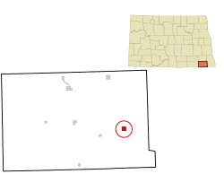 Location of Cayuga, North Dakota