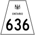 Highway 636 marker