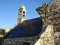 La chapelle Saint-Démet, vue partielle (clocheton et gargouille).