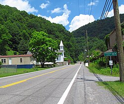 Looking north on Coal Heritage Road in Powhatan