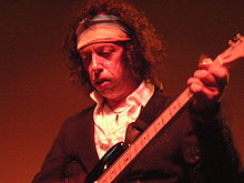 Hansen performing with Café Authors in 2008