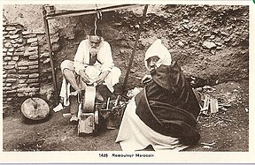 Jewish scissors grinder in Morocco, between 1900 and 1920