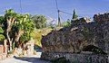 View of the Roman aqueduct in Asyrmatos neighborhood.