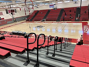 Interior of the Coach J.D. Mayo Gymnasium