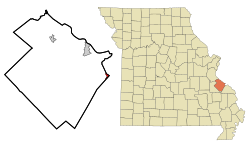 Location of St. Mary, Missouri