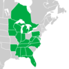 Symphyotrichum shortii native distribution: Canada — Ontario; US — Alabama, Arkansas, Florida, Georgia, Illinois, Indiana, Iowa, Kentucky, Maryland, Michigan, Minnesota, Mississippi, North Carolina, Pennsylvania, Tennessee, Virginia, West Virginia, and Wisconsin.