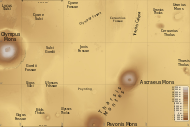Map of Tharsis quadrangle
