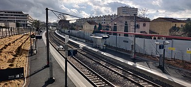 Vue des quais de la halte.