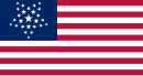 25-star US flag with stars in Great Star arrangement