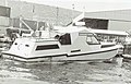 היאכטה 'גנדה' בשירות המחבלים, שנתפסה על ידי ספינות השייטת, בבסיס חיפה, ספטמבר 1985.