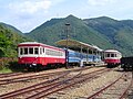 柵原ふれあい鉱山公園に保存されている車両群