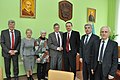 Mykhaylo Korda and President of Grant MacEwan University David Atkinson (in the middle)