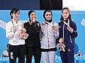 Girls' 53 kg victory ceremony