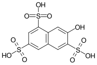 Strukturformel von 7-Hydroxynaphthalin-1,3,6-trisulfonsäure